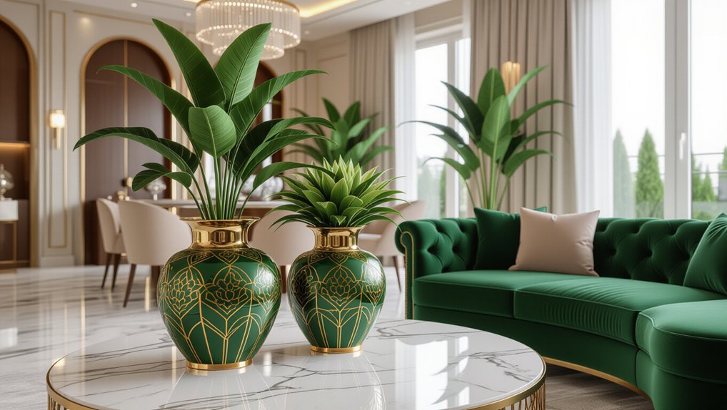 art deco plant elegance