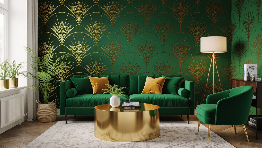 art deco wallpaper transformation