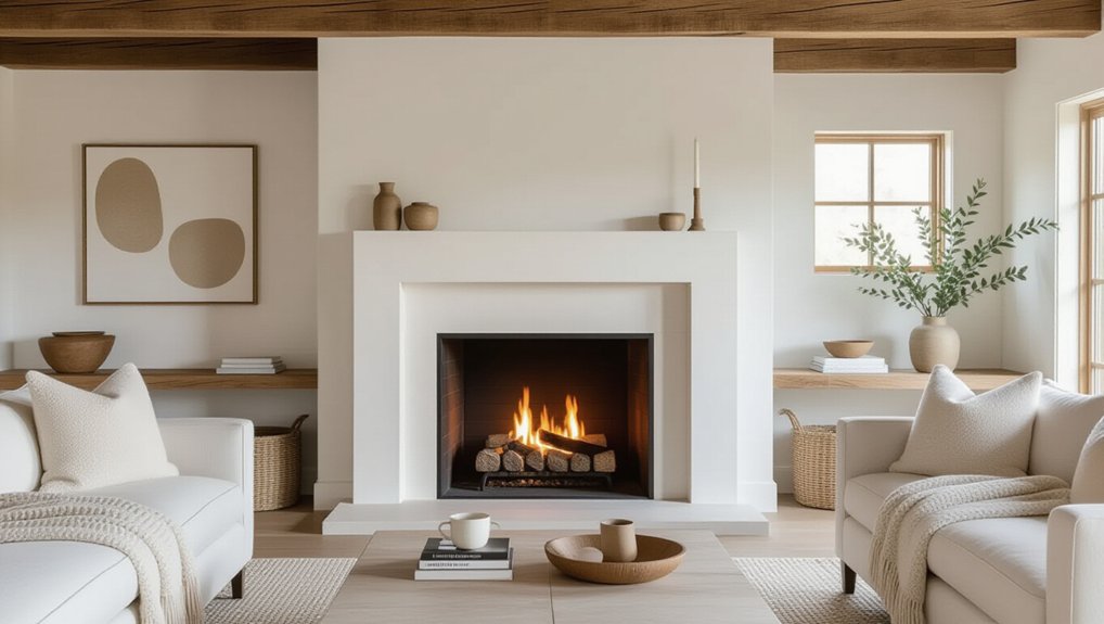 artistic white fireplace designs
