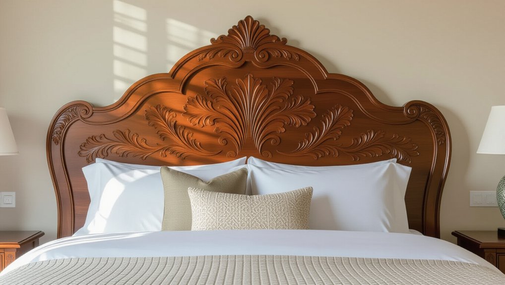 artistic wooden headboard craftsmanship