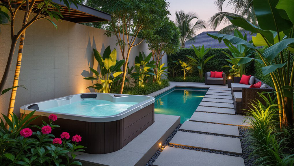 assess space for jacuzzi