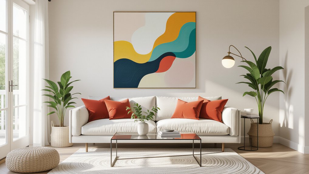 bold artwork creates focal point