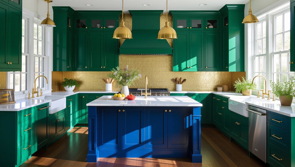 bold colors brighten kitchens