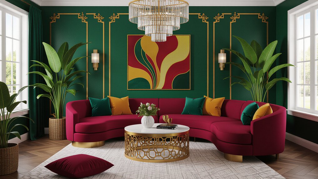 bold colors cozy atmosphere