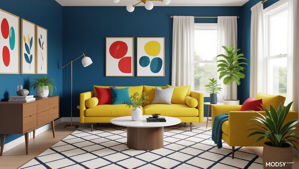 bold colors enhance small spaces