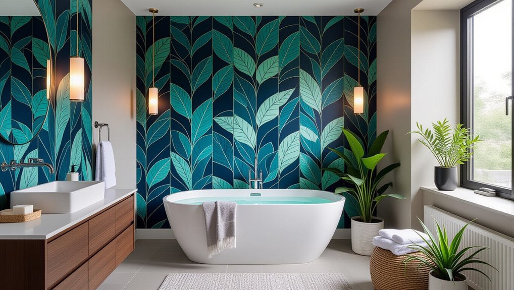 bold wallpaper for bathrooms