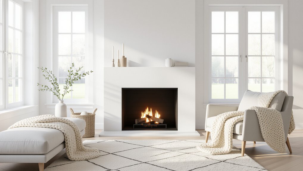 bright scandinavian fireplace elegance