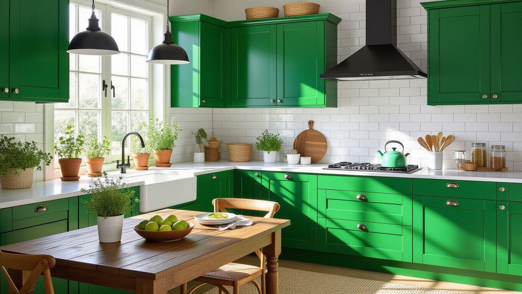 budget friendly emerald kitchen makeover