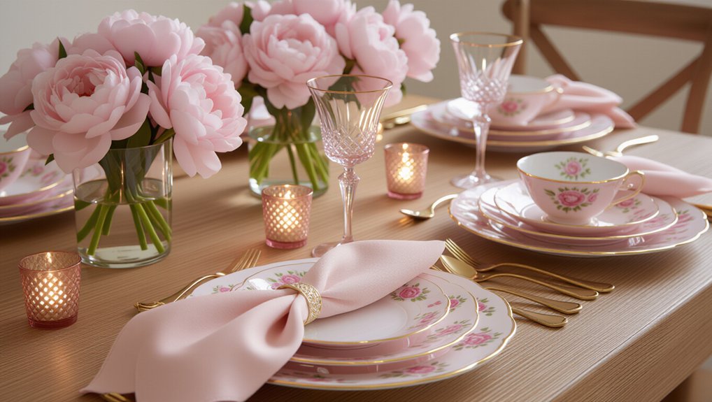 charming pink tableware essentials