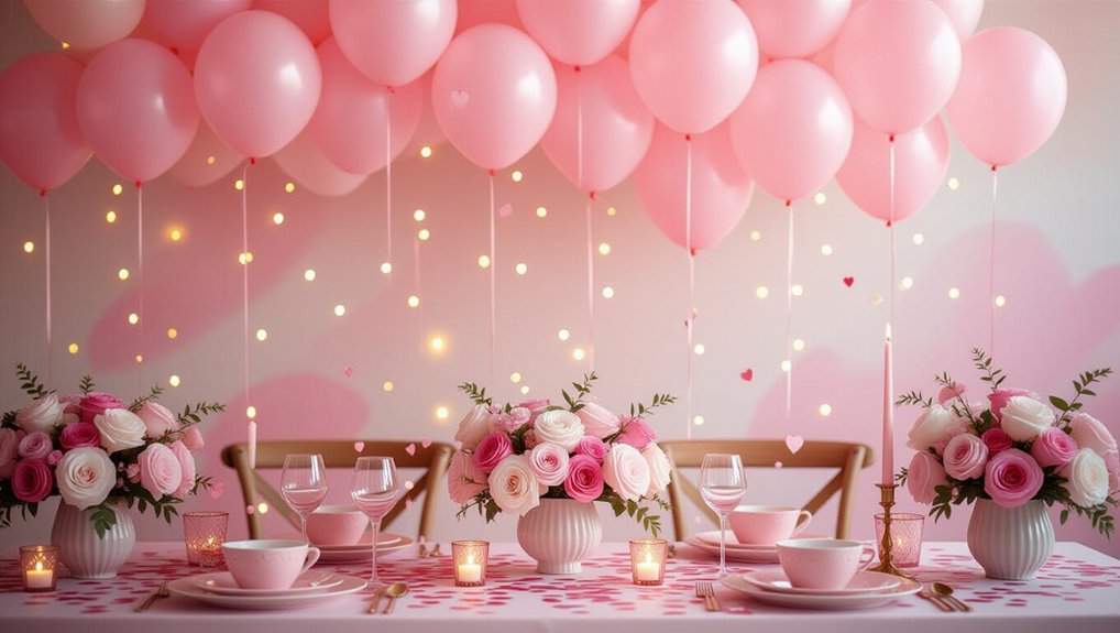 cheerful pink message balloons
