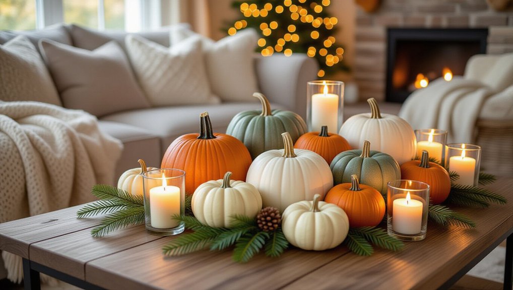 chic pumpkin centerpiece ideas