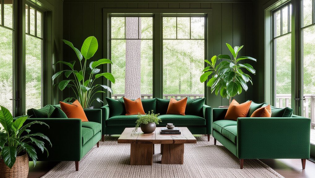 choosing forest green furniture