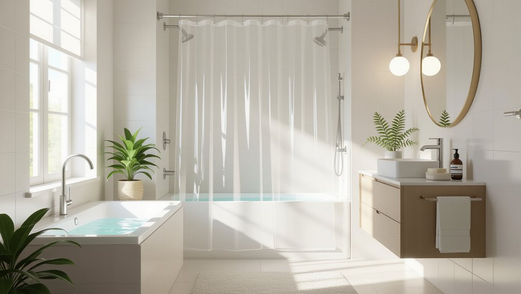 clear curtains enhance space