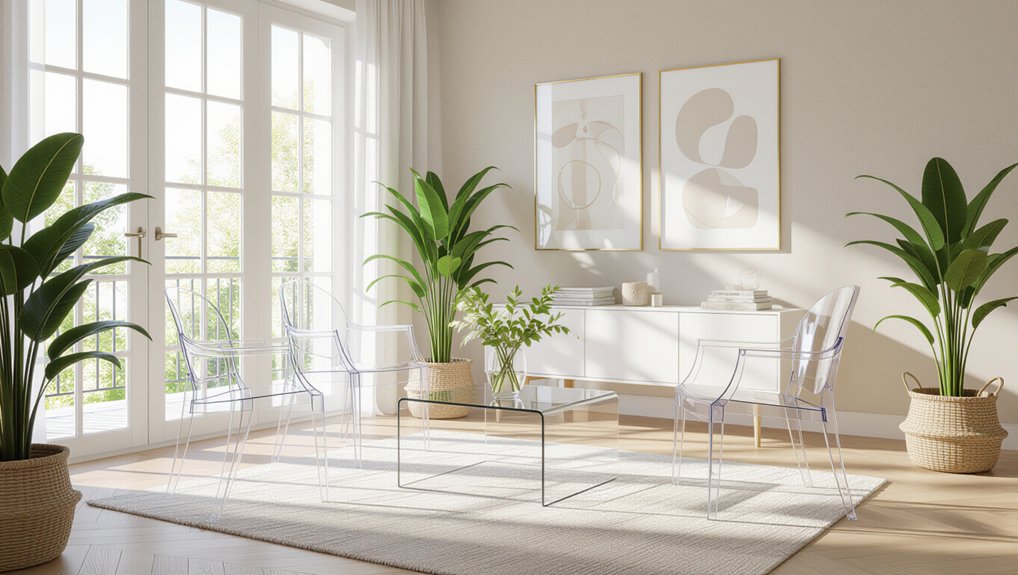 clear furniture enhances spaciousness