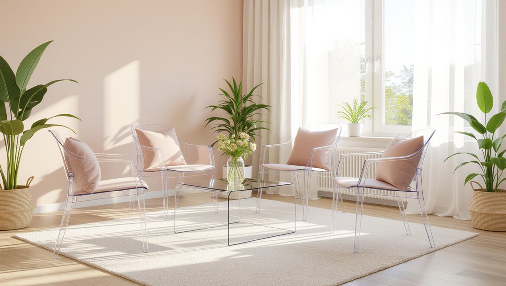 clear furniture for spaciousness