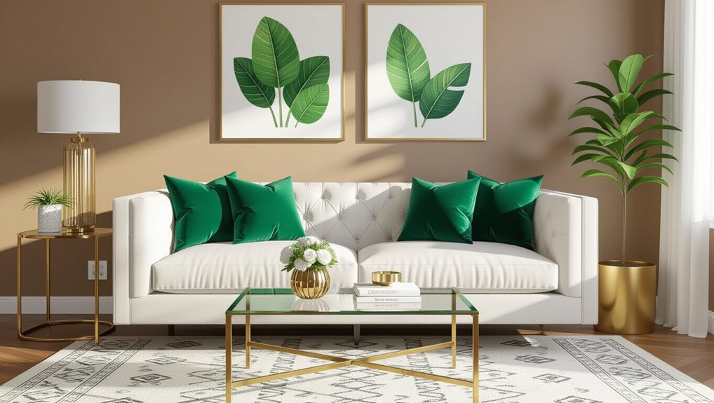 color schemes for white couch