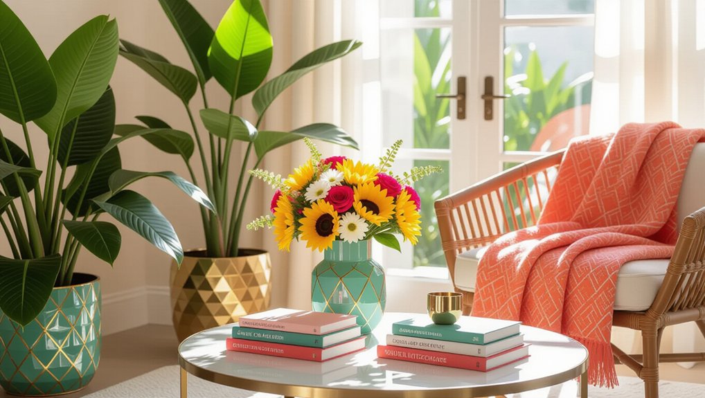 colorful summer book display