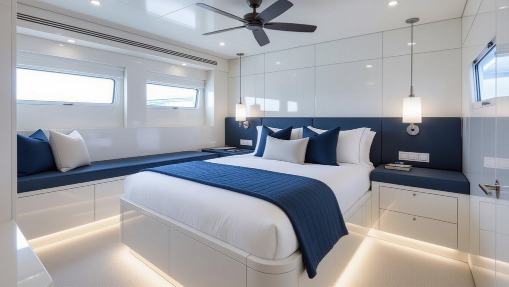 comfortable yacht bedroom climate