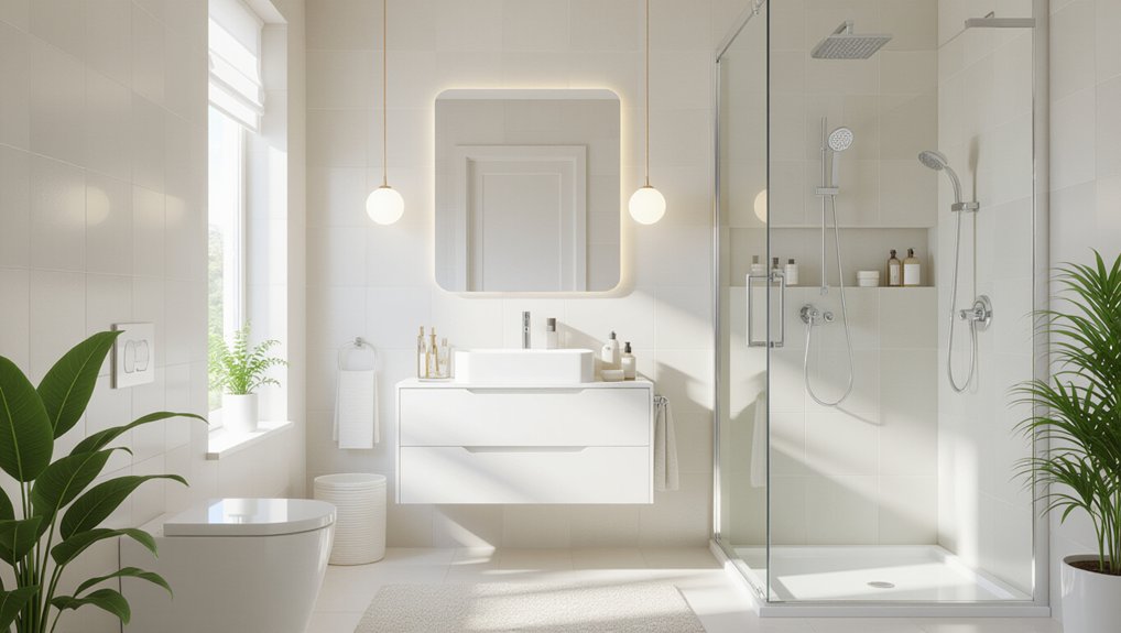 compact fixtures for small bathrooms