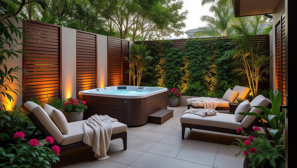 cozy backyard privacy oasis