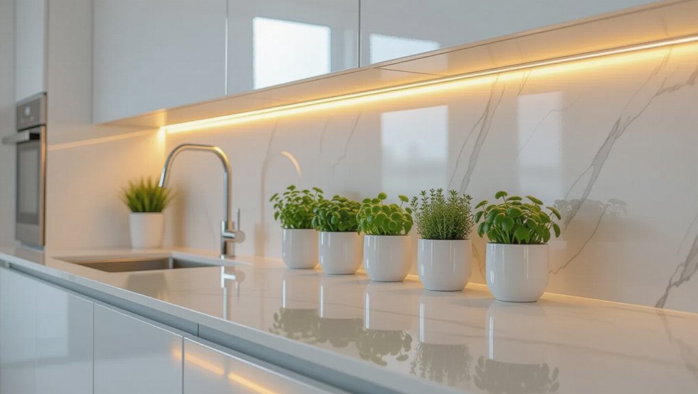 cozy bright under cabinet lighting