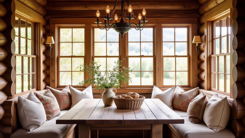 cozy cabin breakfast nook