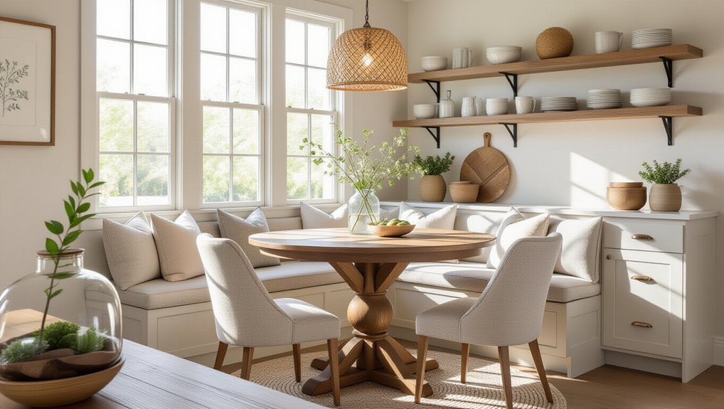 cozy corner dining nook