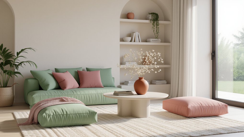 cozy corner with cushions