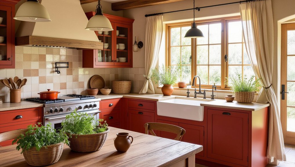 cozy earthy kitchen colors