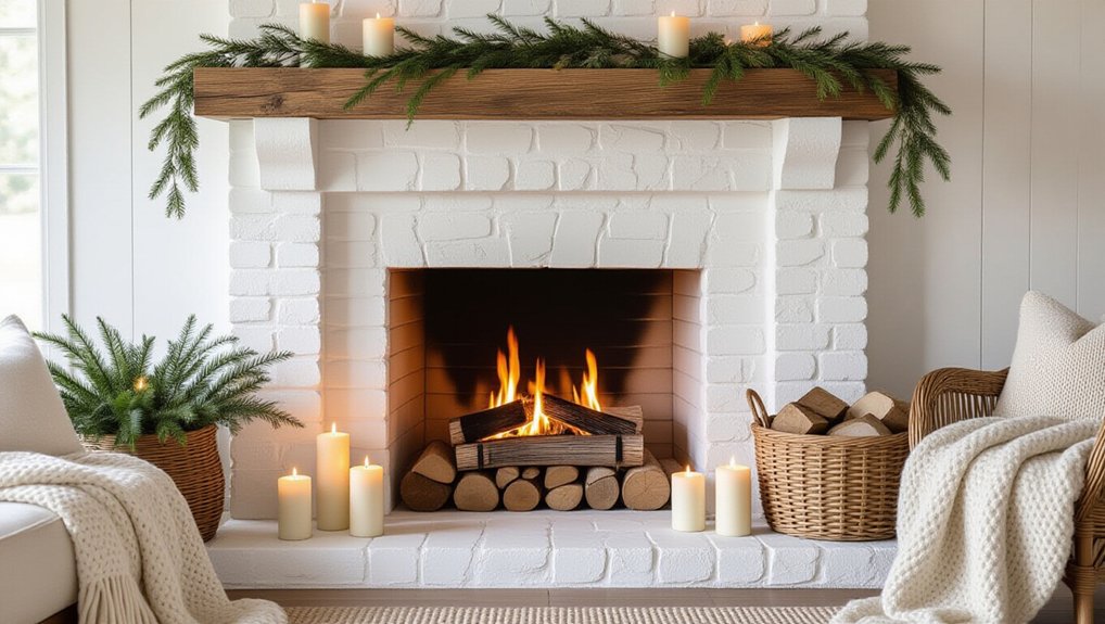 cozy farmhouse fireplace charm