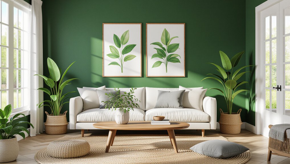 cozy forest green retreat