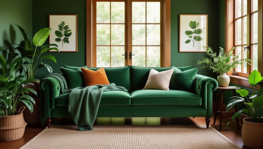 cozy forest green textures