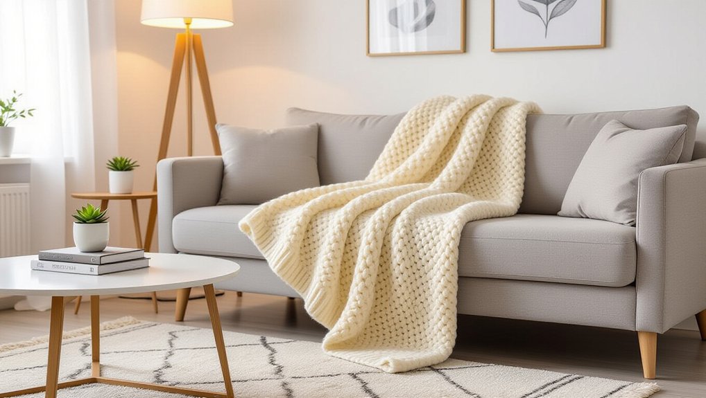 cozy knit throw blanket