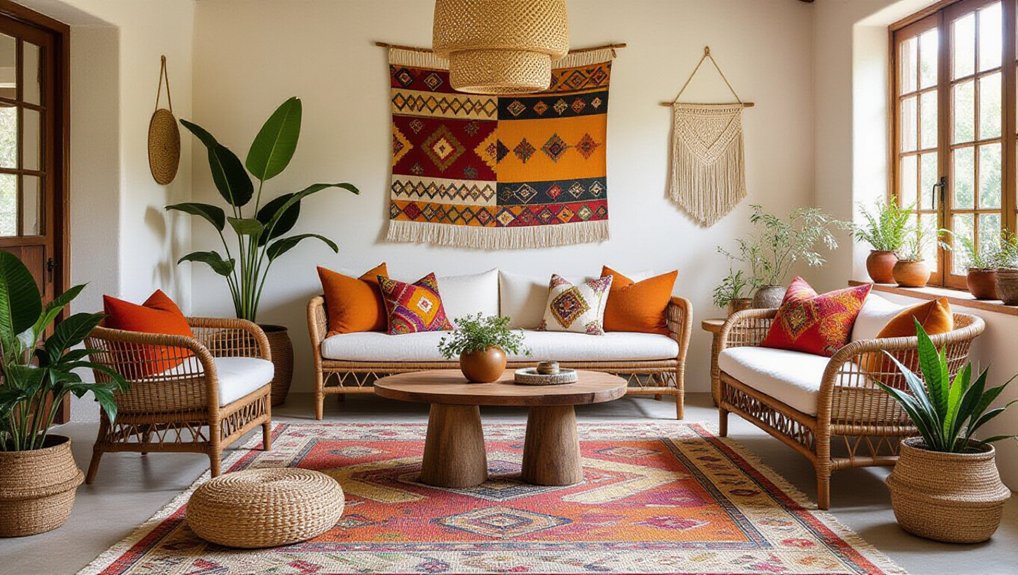 cozy layered woven textures