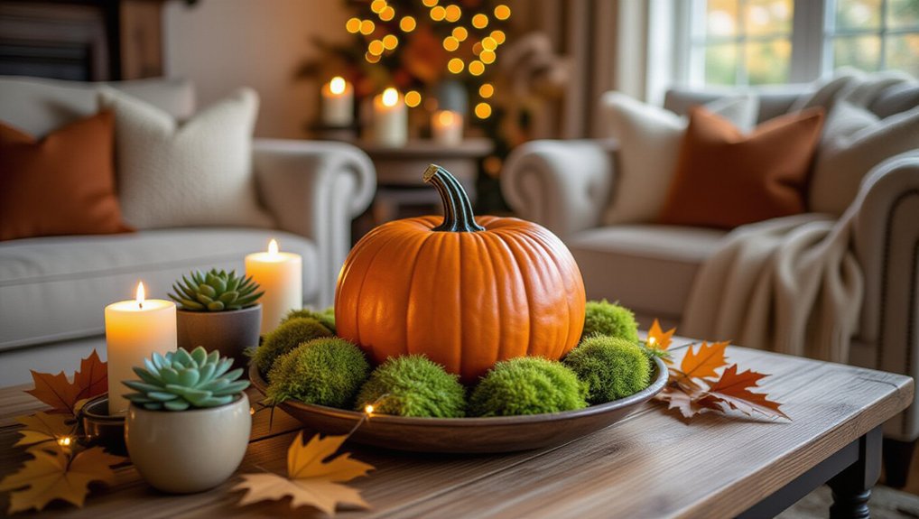 cozy natural halloween decor