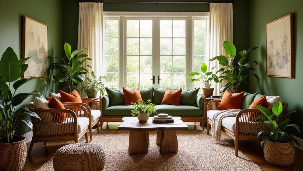 cozy nature inspired living spaces
