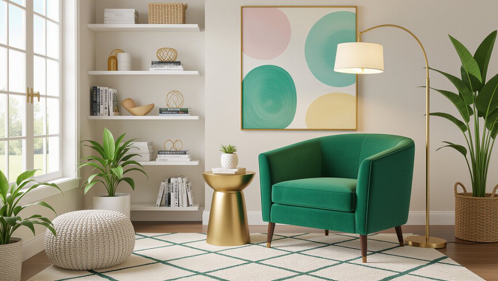 cozy neo deco reading nook