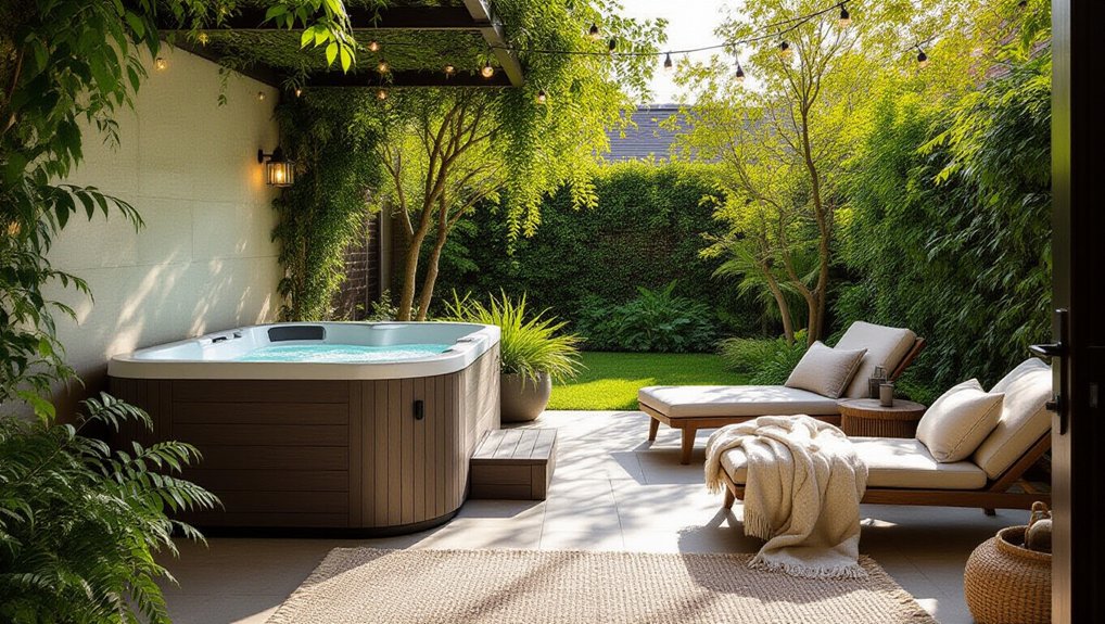 cozy outdoor jacuzzi atmosphere