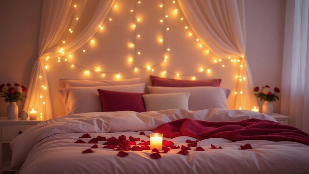 cozy romantic string lights
