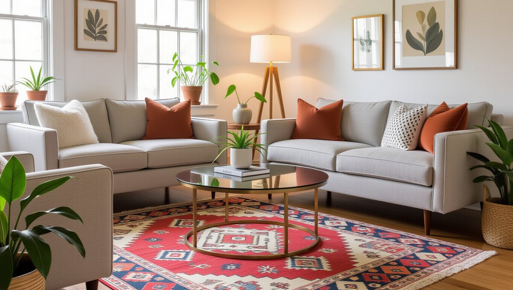 cozy round coffee table