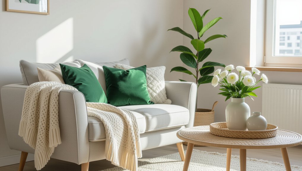 cozy sage emerald corner
