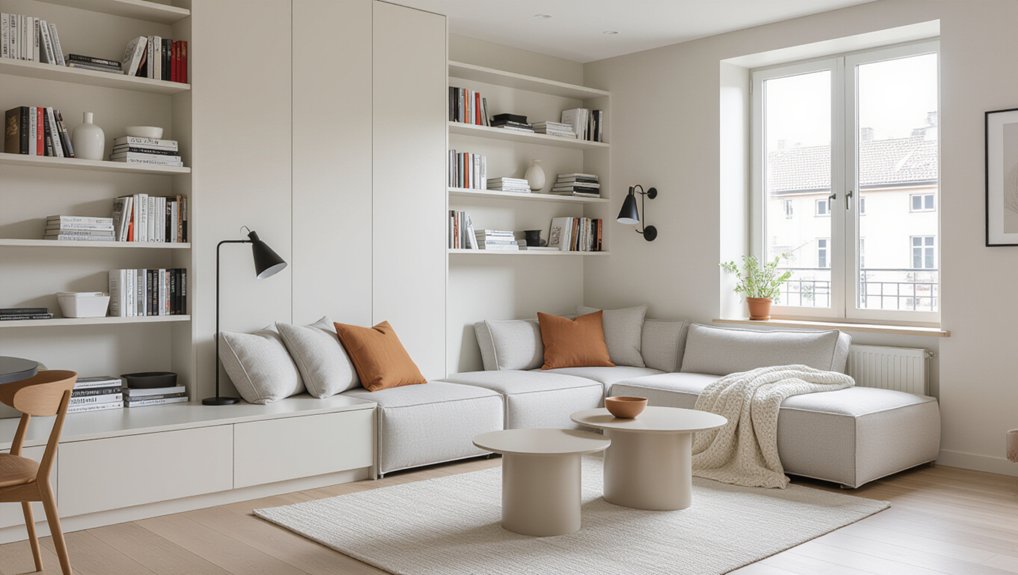 cozy storage solutions integrated