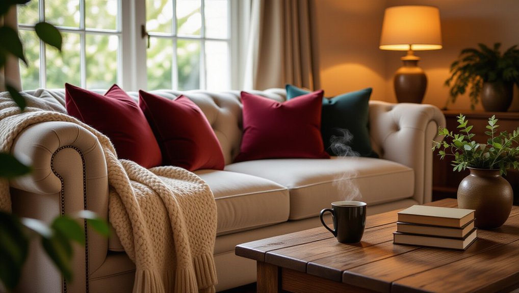 cozy throws and pillows