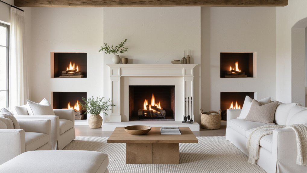 cozy white fireplace inspiration