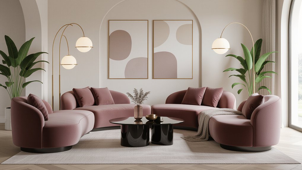 curved furniture for comfort