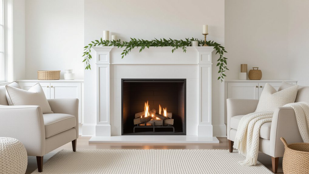 customized cozy white fireplaces