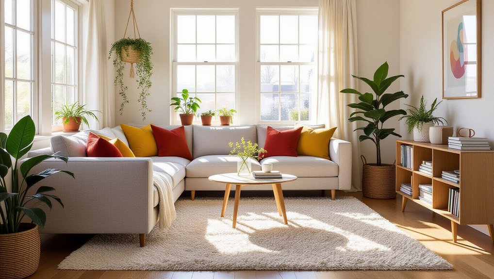 define spaces with area rugs