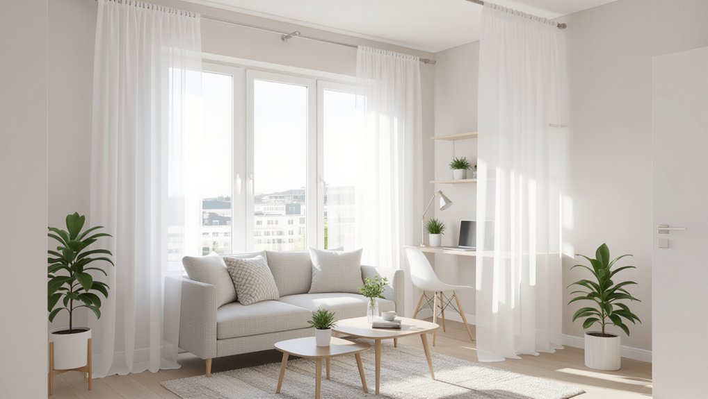 diy curtain rod dividers