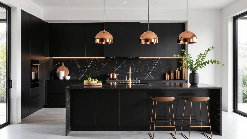 elegant black and copper