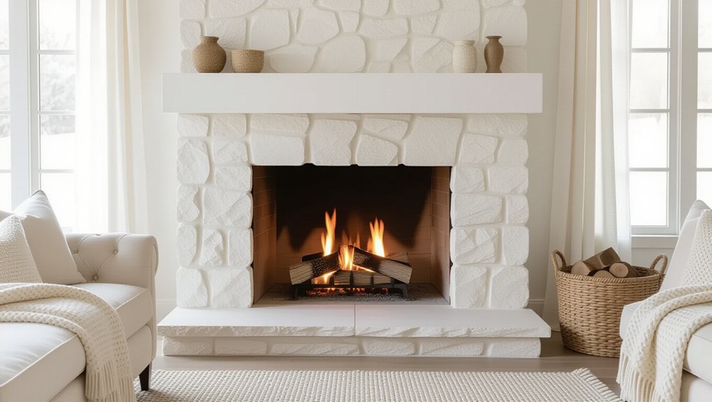 elegant cozy white stone
